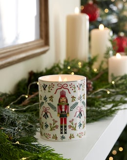 Merry Berries &amp; Bows Ceramic Candle