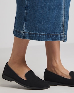 River Classic Slipper Cut Plain Loafer - Wide Fit (E)