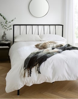 Cole Curved Metal Bed with 3 Layer Memory Foam Hybrid Mattress