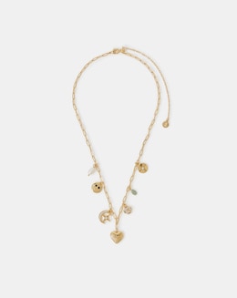 Accessorize 14ct Gold-Plated Charm Necklace