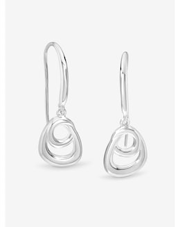 Simply Silver Sterling Silver 925 Polished Swirl Fishhook Earrings