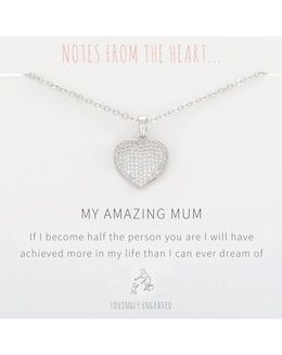 Amazing Mum Heart Pendant