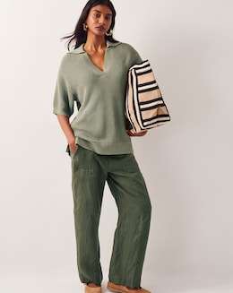 Monsoon Cece Short Sleeve Collar Jumper