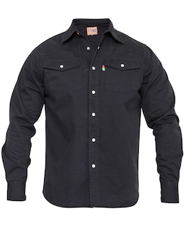 D555 Big &amp; Tall Duke Western Style Denim Shirt with Snap Buttons - Black