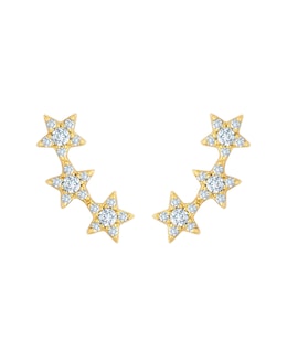 Inicio 14K Gold Plated Recycled Cubic Zirconia Star Ear Climber - Gift Pouch