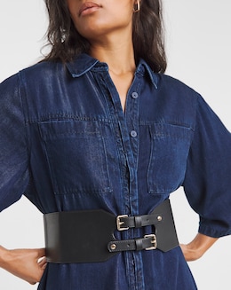 Double Buckle Corset Waist Belt