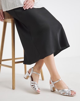 Oak Strappy Block Heel Sandals - Extra Wide Fit (EEE)