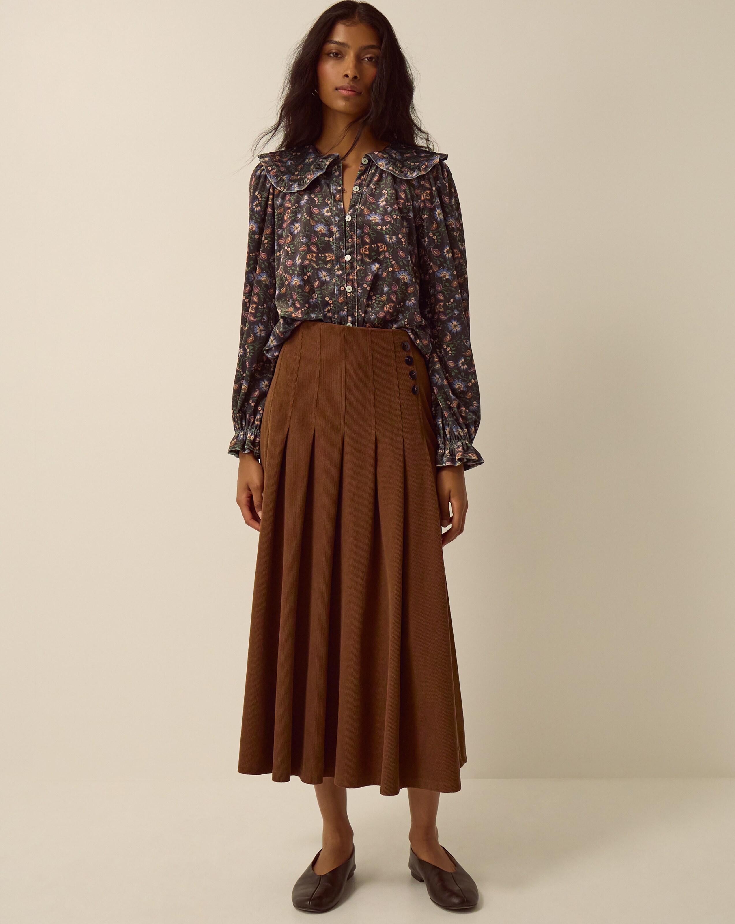 Monsoon Jillian Kilt Midi Skirt | Ambrose Wilson
