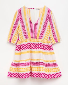 Tropadelic Jacquard Mini Beach Dress