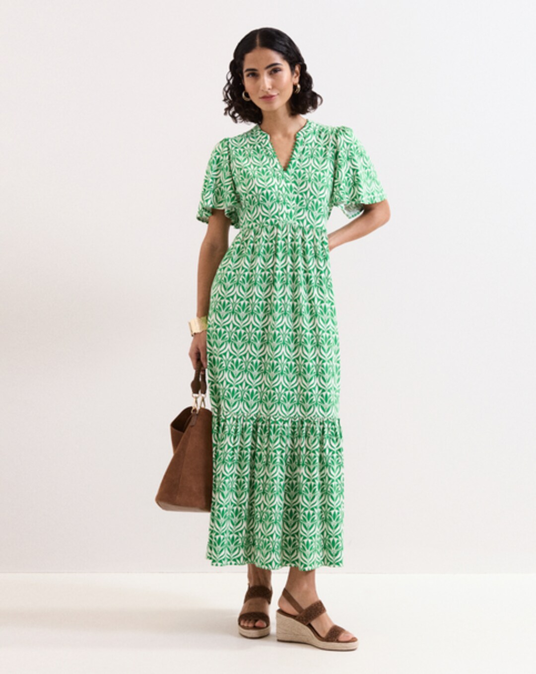 Green Fabric Cotton Mix Holiday Dresses | Dresses | Ambrose Wilson