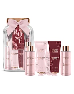 The Luxury Bathing Company Glass Jar Set - Velvet Rose &amp; Peony