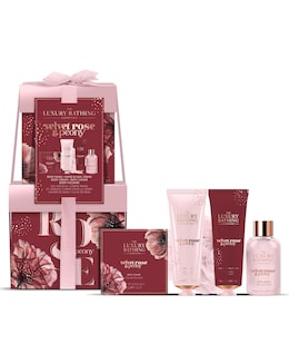 The Luxury Bathing Company Stacking Box Set - Velvet Rose &amp; Peony