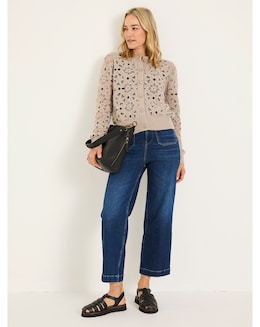 Fatface Cara Crochet Cardi
