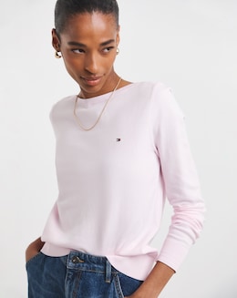 Tommy Hilfiger Jersey Stitch Long Sleeve Boat Neck Sweater