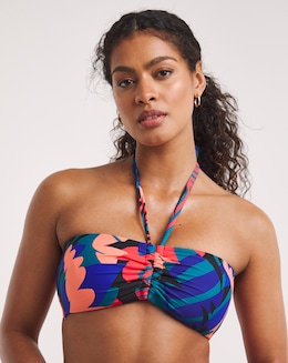 Tropical Mix and Match Non Wired Bandeau Bikini Top
