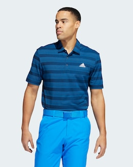 adidas Golf Two Colour Stripe Primegreen Polo