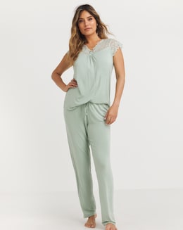 Nora Rose Julia Jersey Cap Sleeve Pyjama Set