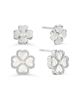 Radley Silver Plated MOP Heart earrings
