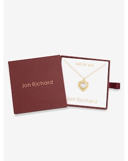 Jon Richard 14Ct Gold Plated Heart Birthstone Pendant - April