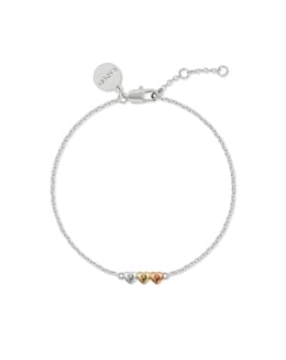 Radley Silver Triple Mix Heart Bracelet