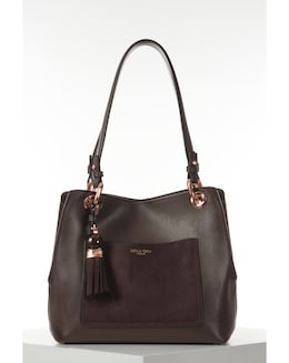Luella Grey Sienna Chocolate Hobo Tote