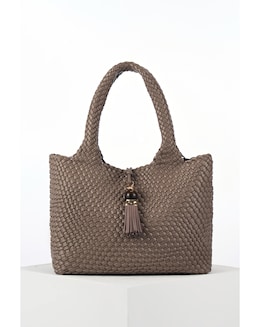 Luella Grey Saskia Peat Large Woven Tote