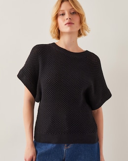 Monsoon Sofie Slouchy Short Sleeve Jumper
