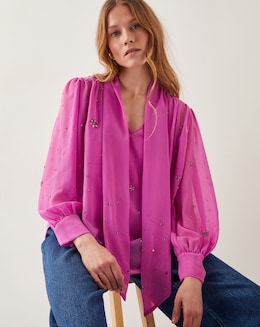 Monsoon Candice Pussybow Blouse