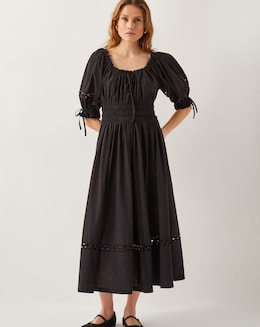 Monsoon Riley Embroidered Midi Dress