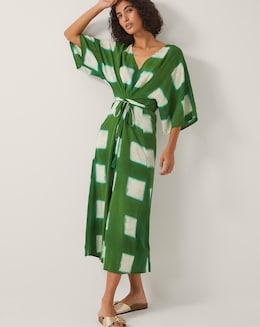 Monsoon Halia Geometric Kaftan Dress