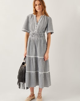 Monsoon Gina Gingham Maxi Dress