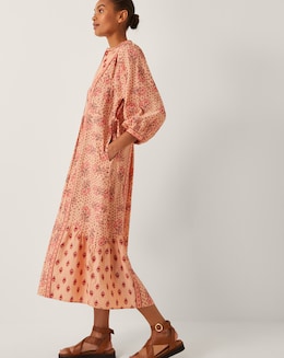 Monsoon Sibyl Contrast Print Midi Dress