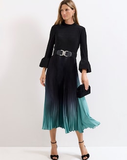 Phase Eight Meloni Ombre Pleat Skirt Dress