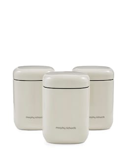 Morphy Richards Set of 3 Canisters - Cream