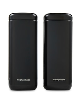 Morphy Richards Set of 2 Large Canisters - Black