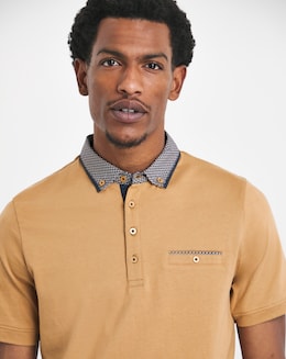 Joe Browns Printed Collar Polo Shirt Long Length
