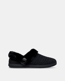 Skechers Cozy Campfire Quilted Knit Slipper with Faux Fur &amp; Memory Foam - D Fit