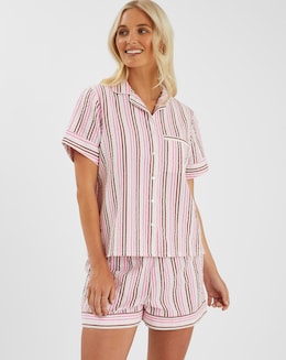 Accessorize Stripe Seersucker Short Pyjamas