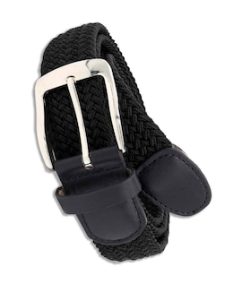 D555 Big &amp; Tall Simon Stretch Braided Belt - Black