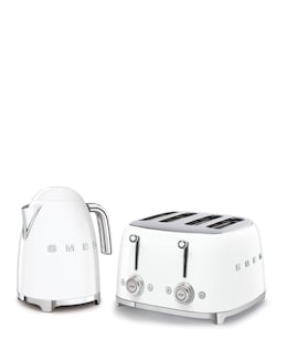 Smeg Kettle and 4 Slice Toaster White