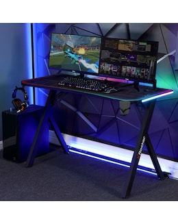 X Rocker Lumio XL Gaming Desk with 3 Sided App-Controlled LED Lighting