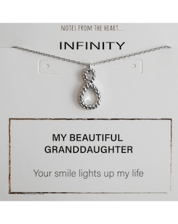 Notes from the Heart My Beautiful Granddaughter Infinity Necklet