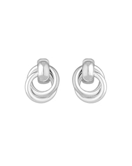 Jon Richard Silver Plated Knotted Door Knocker Earrings