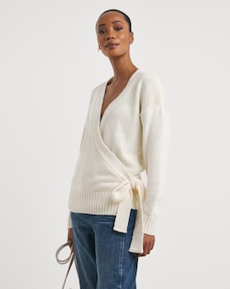 Cream Wrap Cardigan