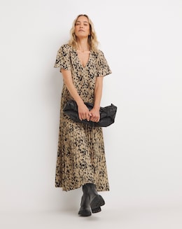Printed Pleated Kilt Dress