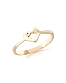 9ct Gold Infinity Heart Ring