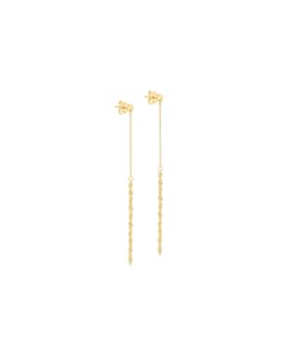 9ct Gold Rope &amp;Trace Chain Drop Earrings