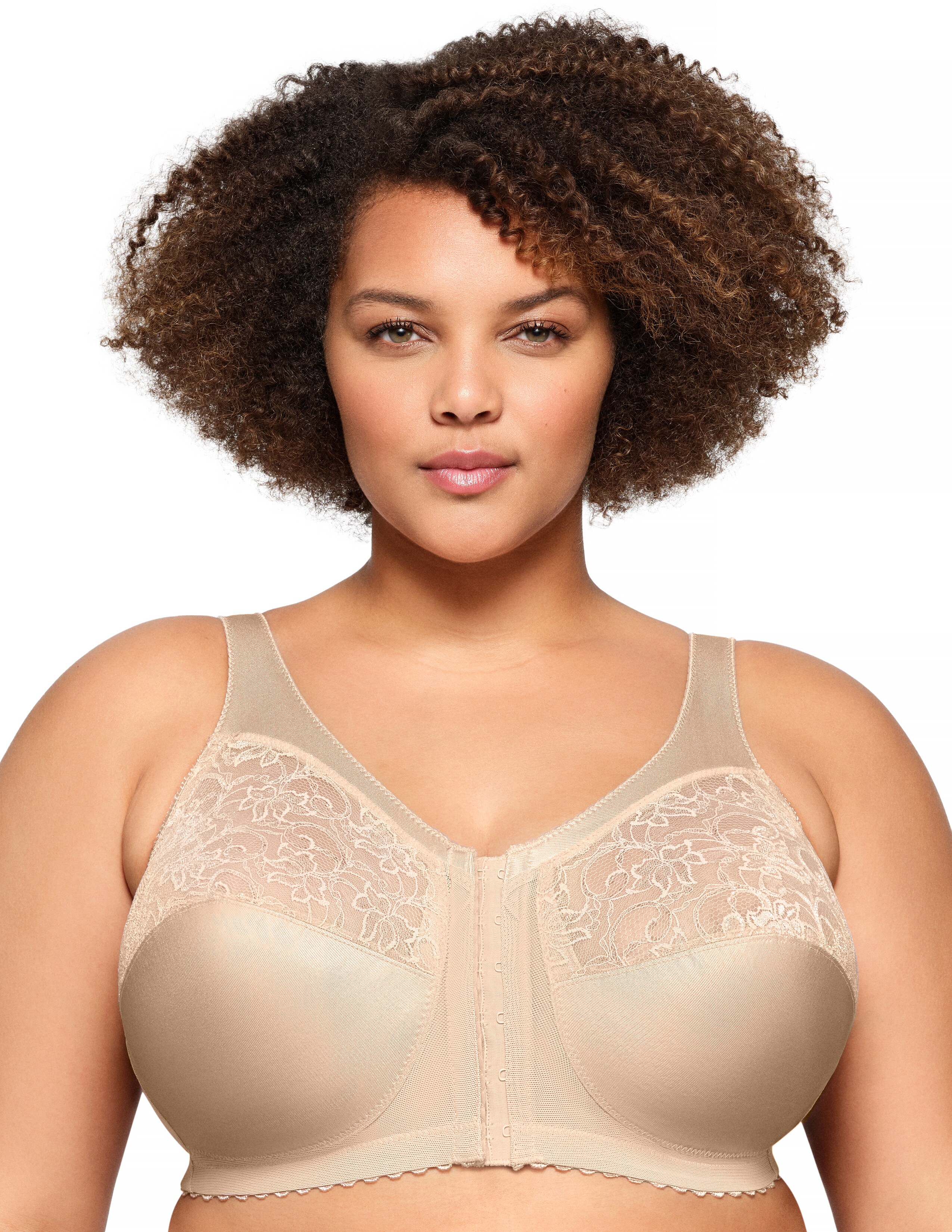 thumbnail image 2 of Glamorise Womens Magiclift Moisture Control Wirefree Bra 1064 Gray Heather 44f 2 of 10