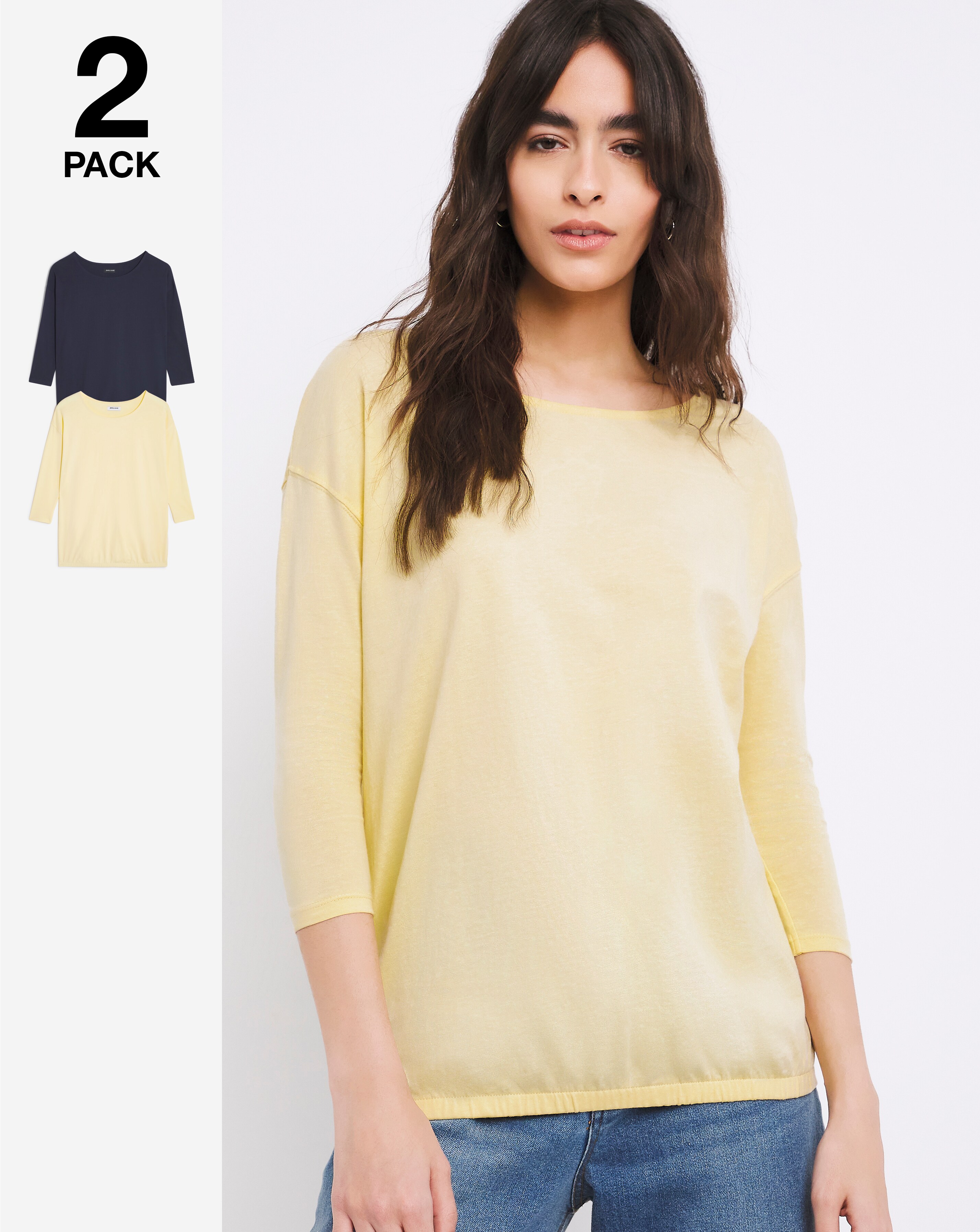 plain bubble hem tops