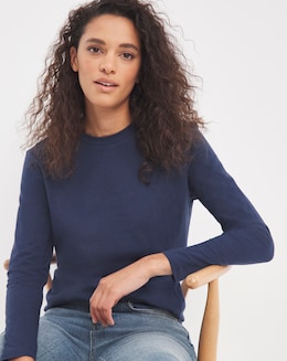 Basic Crew Neck Long Sleeve Regular Fit T-Shirt